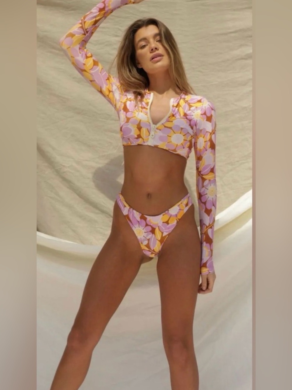 Stone Fox Swim Roca Bottom in Retro pop print